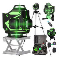 Niveau laser rotatif 4D à 16 lignes, haute précision, lumière verte, auto-nivelant, pour la construction