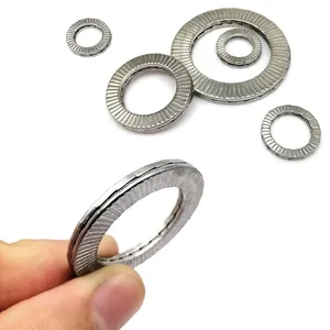 M3 M4 M5 M6 M8 M10 M12 to M30 304 Stainless Steel DIN25201 Double Deck Wedge Self Locking Washer Gasket Loose Proof