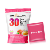 Thé Détox 30 Jours Marque Privée OEM/ODM Direct Usine - Thé Herbal Naturel pour la Gestion du Poids et le Soutien Digestif 30 Sachets