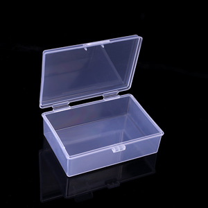 Transparent Rectangle Plastic Storage Box With Lid 9.7x6.6x3.2cm For Office Organizer General Packaging - Product Image 4