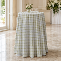 Nappe Ronde en Polyester à Motif Personnalisé, Faible MOQ, Vente en Gros, pour Événements Extérieurs, Mariages, Fêtes et Location