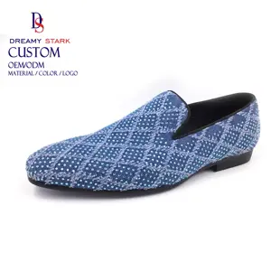 Dreamy Strark loafer summer walk custom logo sky blue color loafer shoe for men for wedding party