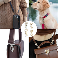 MZhardware Fermoir mousqueton en métal de haute qualité pour accessoires de sac à main DIY Crochet pour chien pivotant avec chaîne et type de verrouillage