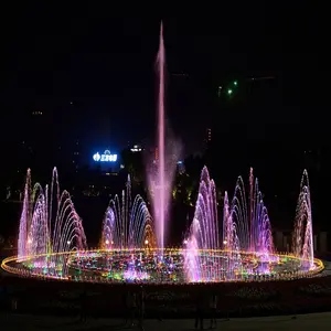 Interattivo per bambini che giocano in Plaza e nel centro commerciale fontana quadrata di interni ed esterni con animazione 3D