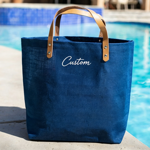 Sacs de plage en jute personnalisés, sacs de plage personnalisés avec des noms - Product Image 1