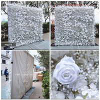 Mur floral artificiel haut de gamme pour décoration extérieure et aménagement de scènes de mariage