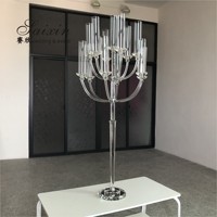 Saixin Centres de table de mariage de luxe Offre Spéciale Candélabre en cristal à 13 bras pour la décoration de table d'événement