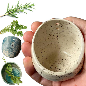 Nuevo <span class=keywords><strong>Jalo</strong></span> JE1935 Tazón de Cerámica para Hierbas Medicinales, Taza de Cerámica Hecha a Mano, Fácil de Limpiar, Diferentes Tamaños de Orificios para Lavavajillas y Microondas - Product Image 2