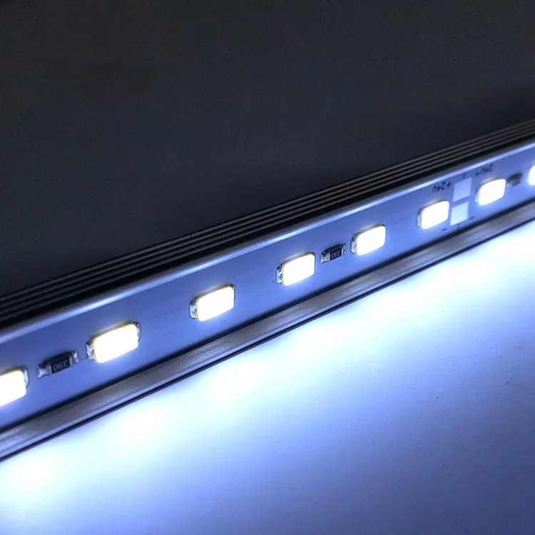 Strip Lampu LED Aluminium 12Mm 24V, Bilah Lampu Linear Keras LED 5630