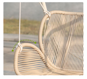 Fauteuil suspendu double moderne et simple en <span class=keywords><strong>rotin</strong></span> imperméable pour extérieur, idéal pour villa, maison, cour, balcon, chaise longue de loisirs en forme d'œuf - Product Image 6