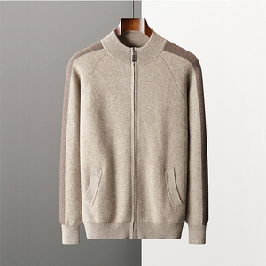 Áo len nam 100% cashmere <span class=keywords><strong>c</strong></span>ó khóa kéo, áo khoá<span class=keywords><strong>c</strong></span> cardigan dệt kim ấm áp mùa đông - Product Image 1