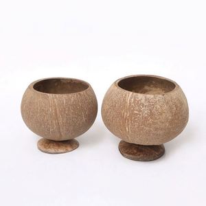 Vasos de Cáscara de Coco Natural para Bebidas en la Playa, Cócteles, Ensaladas, Helados - Product Image 1