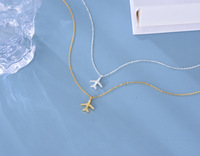 Collar con Colgante de Plano con Incrustaciones de Diamantes CZ en Plata de Ley S925, Joyería Personalizada de Moda para Mujer