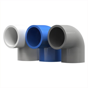 Coude en <span class=keywords><strong>PVC</strong></span> à 90 degrés, raccord de tuyauterie d'alimentation en eau, diamètre égal, <span class=keywords><strong>blanc</strong></span>, bleu, gris, tête hexagonale, filetage métrique femelle - Product Image 1