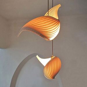 Lampada a Sospensione Moderna in <span class=keywords><strong>Legno</strong></span>, <span class=keywords><strong>Lampadario</strong></span> per Scale a Chiocciola in Stile Giapponese con Logo/Pattern Stampato in 3D - Product Image 3