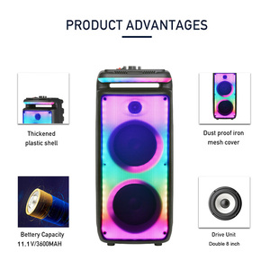 CH-8820 ลำ<span class=keywords><strong>โพ</strong></span><span class=keywords><strong>ง</strong></span>คู่ขนาด <span class=keywords><strong>8</strong></span> <span class=keywords><strong>นิ้ว</strong></span> อุปกรณ์คาราโอเกะมัลติมีเดีย พร้อมไมโครโฟนไร้สาย ซับวูฟเฟอร์บลูทูธกำลังขับสูงสุด - Product Image 4