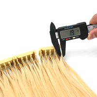 Extensions de cheveux humains naturels vierges Balayage 6D en gros, 5 rangées, connecteur 2ème génération, avec pose à la machine