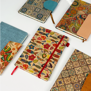 Cuaderno <span class=keywords><strong>A5</strong></span> de Corcho Natural, Diario con Textura Artística Sostenible, Estilo Étnico, Regalo Corporativo, <span class=keywords><strong>Libreta</strong></span> Ecológica con Diseño de Madera - Product Image 1