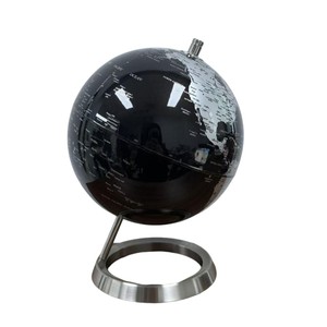 Globo Terráqueo Giratorio de 360 Grados, <span class=keywords><strong>Mapa</strong></span> del Mundo en Negro y Plateado con Base de Metal, Globo Decorativo de Escritorio para Decoración del Hogar y la Oficina - Product Image 2
