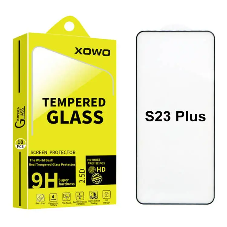 XOWO Ultra HD antigraffio facile da installare 0.3mm 9H 3D proteggi schermo in vetro temperato trasparente per Samsung S23 Ultra S23 Plus