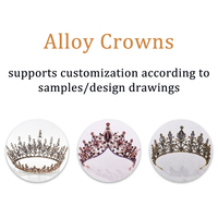 Accessoires de cheveux de mariée au design ODM unique, couronne de mariage scintillante en diamant avec strass motif épi de blé, grande couronne de concours pour la mariée