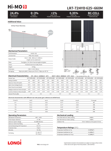 Longi Hi-<span class=keywords><strong>MO</strong></span> 9 625-660M Panel solar tipo N HPDC Bifacial Half Cell Mono 144 Células Garantía Calidad Alta eficiencia - Product Image 3