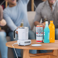 Mug mélangeur électrique thermique double OEM, mug auto-mélangeur, mug à café avec poignée, recharge USB, gobelet pour les voyages