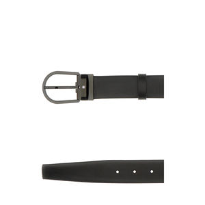 เข็มขัดที่ตระหนักในหนัง saffiano. -การปิดหัวเข็มขัด Montblanc ภายนอก: การตกแต่งหนัง100%: สีดำโลหะปืน - Product Image 2