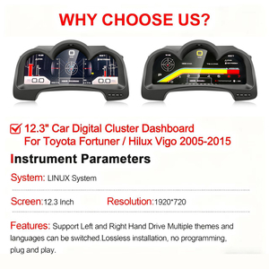 Panel de Instrumentos Digital LCD de Alta Calidad para <span class=keywords><strong>Vigo</strong></span> Hilux Fortuner 2005-2015, Velocímetro, Indicador, Tablero de Instrumentos - Product Image 3