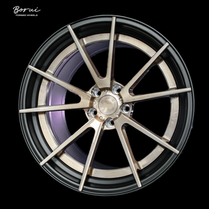 Borui 2 חתיכה מזויפת גלגלים עם פנים ברונזה מוברש, מט כפול צעד חבית על גלגל מזויף עבור mondeo <span class=keywords><strong>camaro</strong></span> - Product Image 3