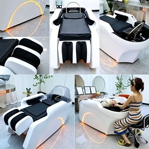 Lit de massage électrique pour salon, lit de spa capillaire, fauteuil de lavage pour salon de coiffure avec thérapie de la tête - Product Image 2
