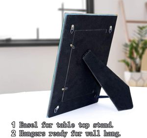 Wholesale Crystal Glass Glitter Handmade Eco-Friendly Gold Powder Rectangular <b>Swing</b> Photo <b>Frame</b> 6 Inch 7 8 Hot Sale - Product Image 3