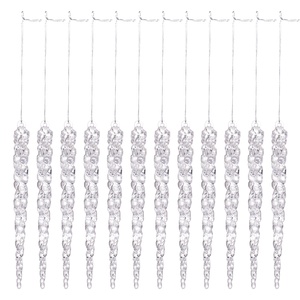 <b>Christmas</b> <b>Decorations</b> for Handmade Diy Home <b>Decoration</b> Pendant 12piece 13cm Transparent Acrylic Ice Strip High Quality - Product Image 5