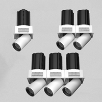 Spot LED encastrable extensible CE RoHS avec puce COB Bridgelux, intensité variable, en aluminium, 2700K 4000K, design moderne