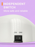 Lampe à LED professionnelle pour ongles CM.NAIL P30 Pro avec finition peinture résistante à l'acétone, chambre intérieure miroir, base en métal, pour la maison et le salon