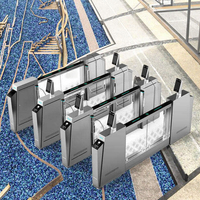 Tourniquet pivotant sécurité passage piétonnier contrôle d'accès AB porte avec lecteur de passeport d'empreintes digitales visage et carte pour aéroport