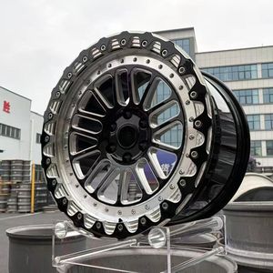 Nouvelles jantes Beadlock forgées noires brillantes usinées 17X10.5 18X8.5 18X9.5 18X10 18X11 pour BMW M2 M3 M4 M5 M6 <span class=keywords><strong>Chevrolet</strong></span> <span class=keywords><strong>Camaro</strong></span> SS C8 - Product Image 1