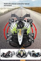 Mobil Balap RC 4WD Sensor Gerak Kendaraan Stunt Drift Elektrik Penghindar Rintangan Kontrol Ganda Dalam & Luar Ruangan