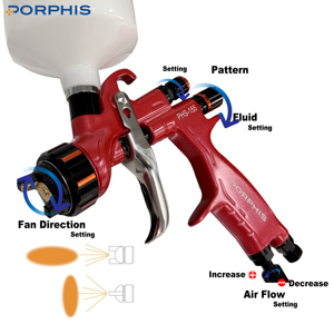 PORPHIS nouveauté rouge couleur PHS-155 Portable <span class=keywords><strong>peinture</strong></span> <span class=keywords><strong>pistolet</strong></span> <span class=keywords><strong>pistolet</strong></span> <span class=keywords><strong>peinture</strong></span> voiture <span class=keywords><strong>pistolet</strong></span> pour <span class=keywords><strong>peinture</strong></span> - Product Image 4