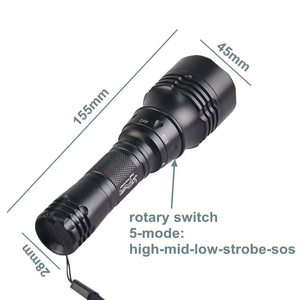 Helius iluminación subacuática de alta potencia aluminio Usb recargable giratorio Zoom T6 <span class=keywords><strong>Led</strong></span> antorchas luces táctica buceo linterna - Product Image 3