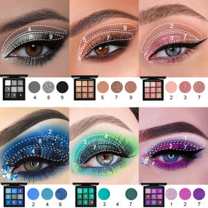 सोम्ब्रस डी ओजोस 9 रंग मेकअप दृष्टि पैलेट उच्च-वर्णनयुक्त नग्न शिमर मैट दृष्टि - Product Image 3