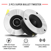 Tweeter de Aluminio de Alta Calidad, 4 Ohmios, Bobina de Voz de Titanio de 3.9 Pulgadas, Altavoz de Audio de Dos Vías, Crossover de Audio de 150W