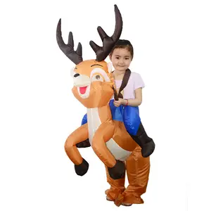 Inflatable giáng sinh vui thổi lên trang phục phù hợp với giáng sinh trang trí Inflatable Cosplay Đảng Inflatable Santa Claus trang phục