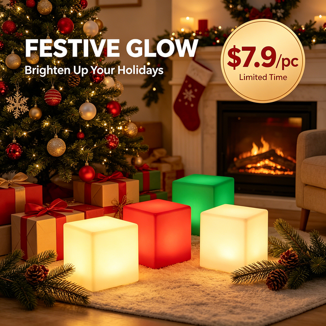 LED Light Cube 10cm Magnetic Charging 45mm Rechargeable for Desk Decor Wholesale Built-in Battery 16 Colors 4 Modes