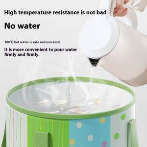 ポータブル旅行用フットスパ洗面器 折りたたみ式で持ち運び可能なキャンプ用足湯桶 - Product Image 5