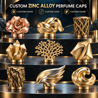 Capuchon de flacon de parfum de luxe en alliage de zinc OEM personnalisé, avec logo personnalisé, capuchon de parfum Zamac de luxe Fea15 avec insert