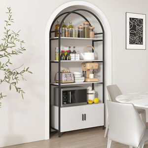 Armoire à bibelots et buffet <span class=keywords><strong>de</strong></span> luxe à arceaux, bibliothèque multifonctionnelle avec portes, idéale comme rangement pour cuisine et salon - Product Image 5