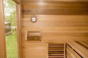 Sauna de Madera de Lujo para Exteriores con Puerta de Vidrio, Sauna de Vapor para Jardín - Product Image 4