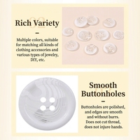 Kancing Resin Eco Pearl Gloss 4 Lubang Bentuk Berlian, Jamur, Bintang, Hati, Kotak, Dapat Disesuaikan, Bergaya, Pengikat Jahit untuk Fashion