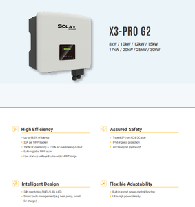 Convertisseur solaire <span class=keywords><strong>SolaX</strong></span> <span class=keywords><strong>X3</strong></span>-PRO G2 17kW 20kW 25kW 30kW 1100V IP66 Haute efficacité 3 MPPT Convertisseur solaire hybride triphasé - Product Image 2